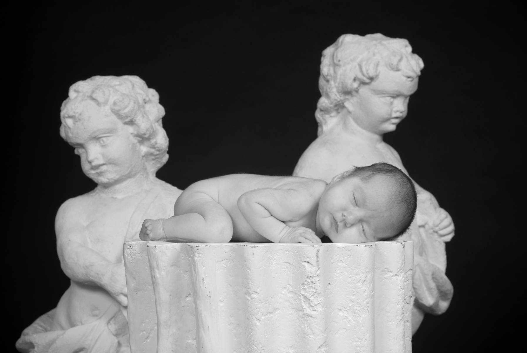 Premature Baby Portrait - Protected by Angels - Fine Art Portrait by Robertsons' Warehouse Photography, Wichita, KS
