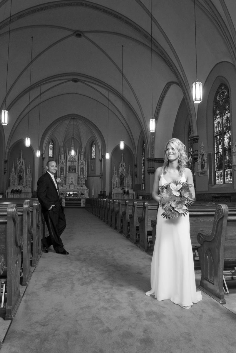 Classical black and white for the impression of Hollywood glamour, by Robertsons' Warehouse Photography, Wichita, KS