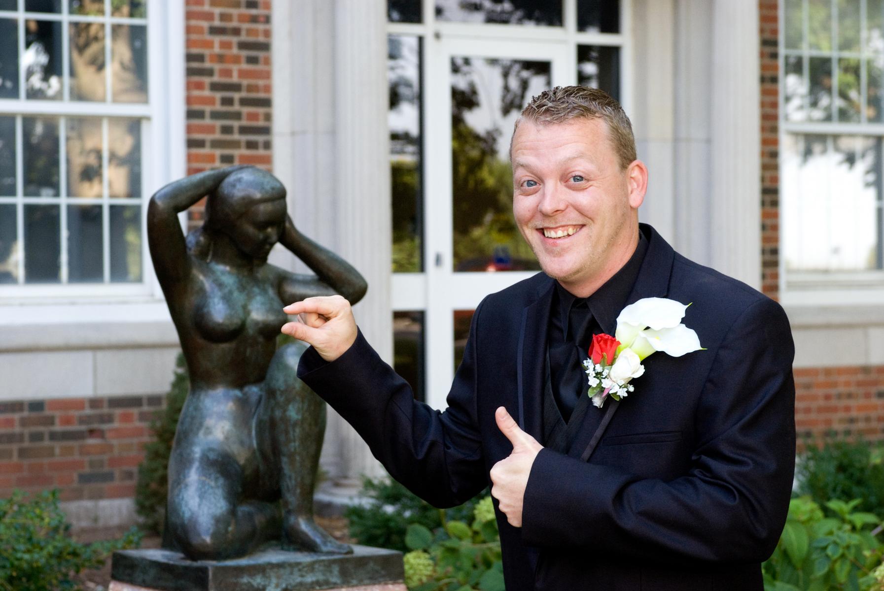 This groom's face turned into giggles because his heart is still as playful as a boy's, by Robertsons' Warehouse Photography, Wichita, KS